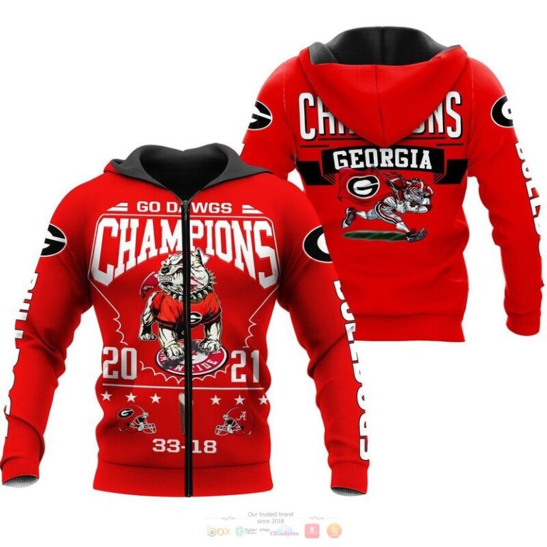 Georgia Bulldogs Champion 2021 3D Shirt Hoodie 1