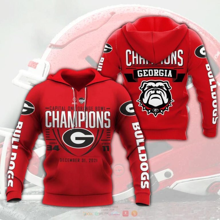 Georgia Bulldogs Champion December 31 2021 3D Shirt Hoodie