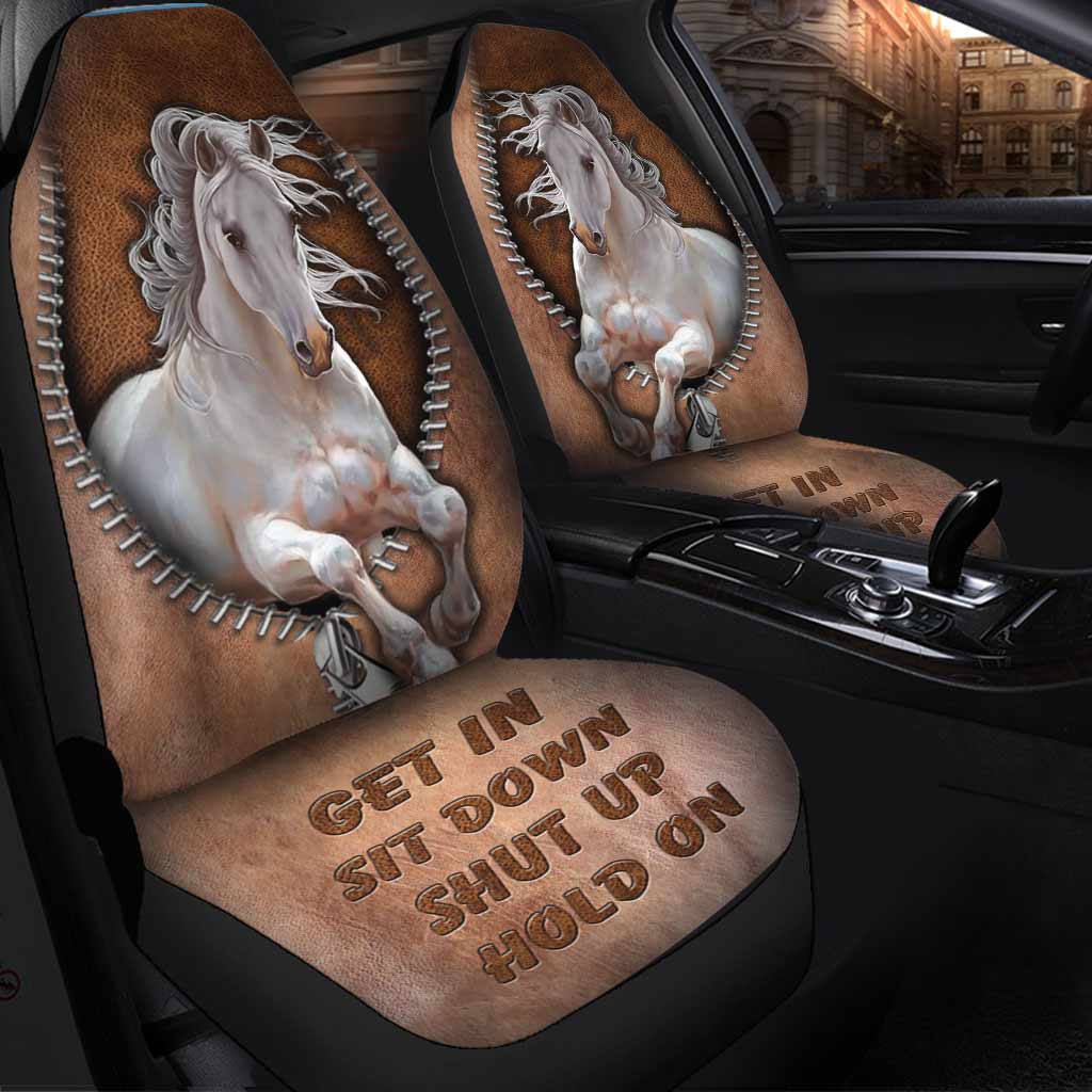 Get In Sit Down Shut Up Hold On Horse Seat Covers 3