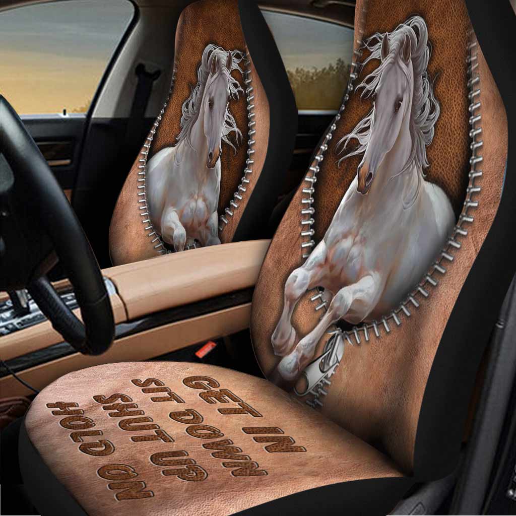 Get In Sit Down Shut Up Hold On Horse Seat Covers 4