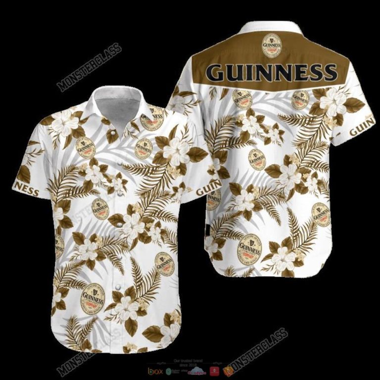 Guinness Tropical Plant Hawaiian Shirt Shorts