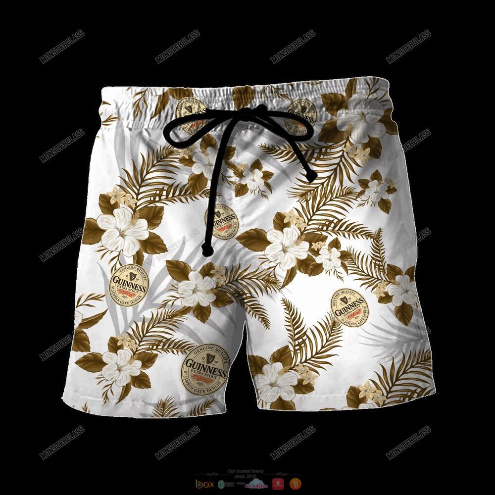 Guinness Tropical Plant Hawaiian Shirt Shorts 1