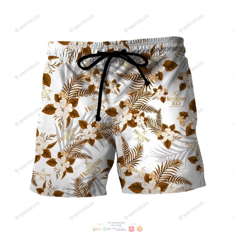 Hennessy X.O Tropical Plant Hawaiian Shirt Shorts 1