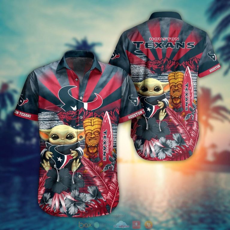 Houston Texans NFL Baby Yoda Hawaiian Shirt Shorts