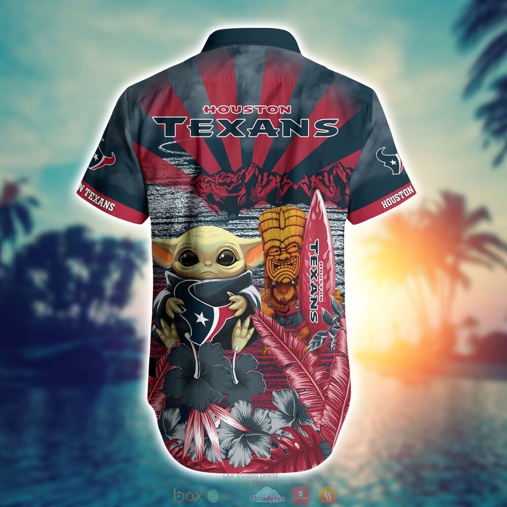 Houston Texans NFL Baby Yoda Hawaiian Shirt Shorts 1 2
