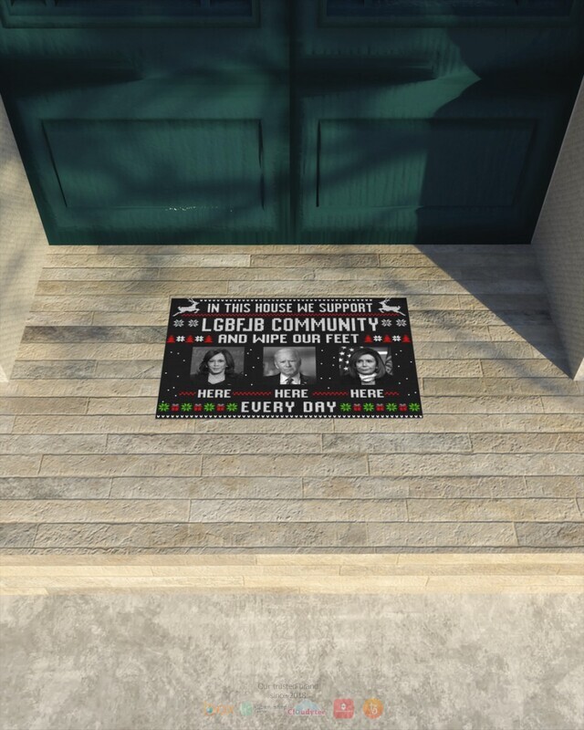 In this house we believe we support LGBFJB and wipe our feet here Biden doormat 1 2 3