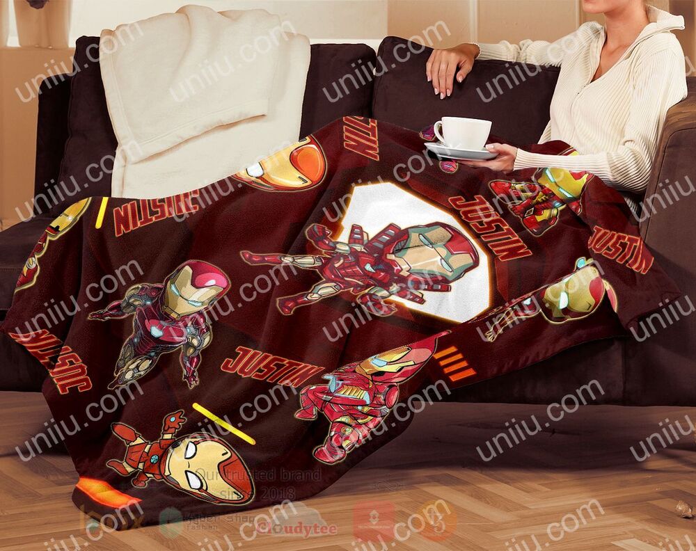 Iron Man Chipi Personalized Blanket 1 2 3 4