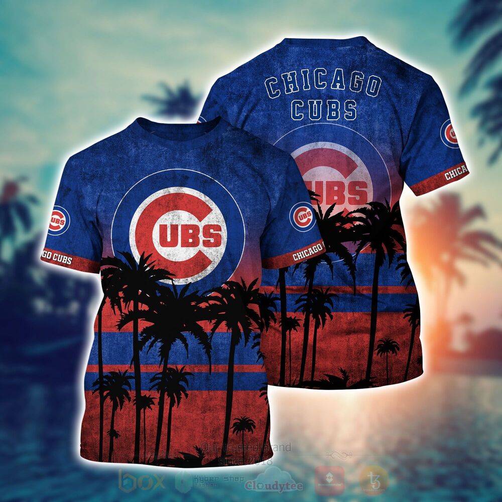 MLB Chicago Cubs Hawaiian Shirt Short 1