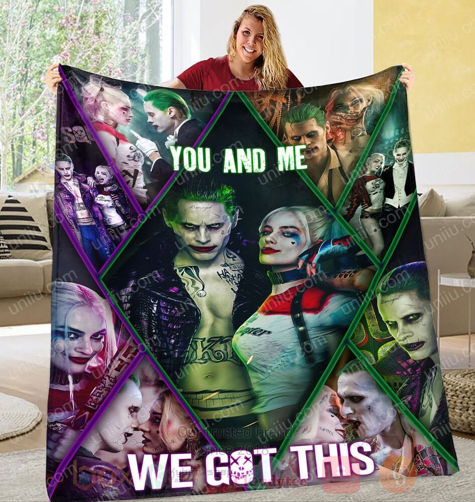 Joker and Harley Quinn You And Me We Got This Personalized Blanket 1 2