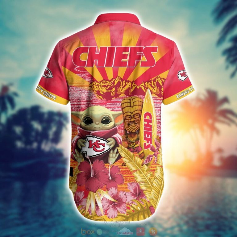 Kansas City Chiefs NFL Baby Yoda Hawaiian Shirt Shorts 1 2