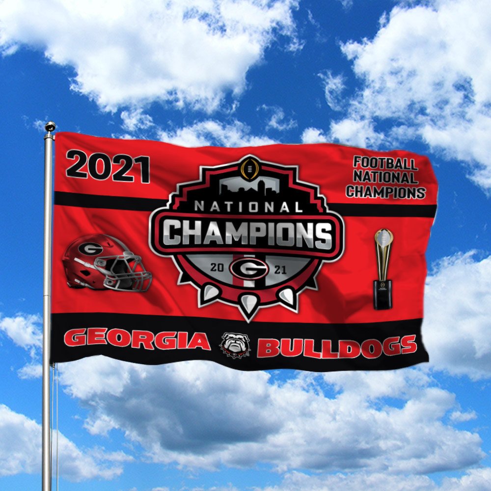 Georgia Bulldogs national champion 2021 flag