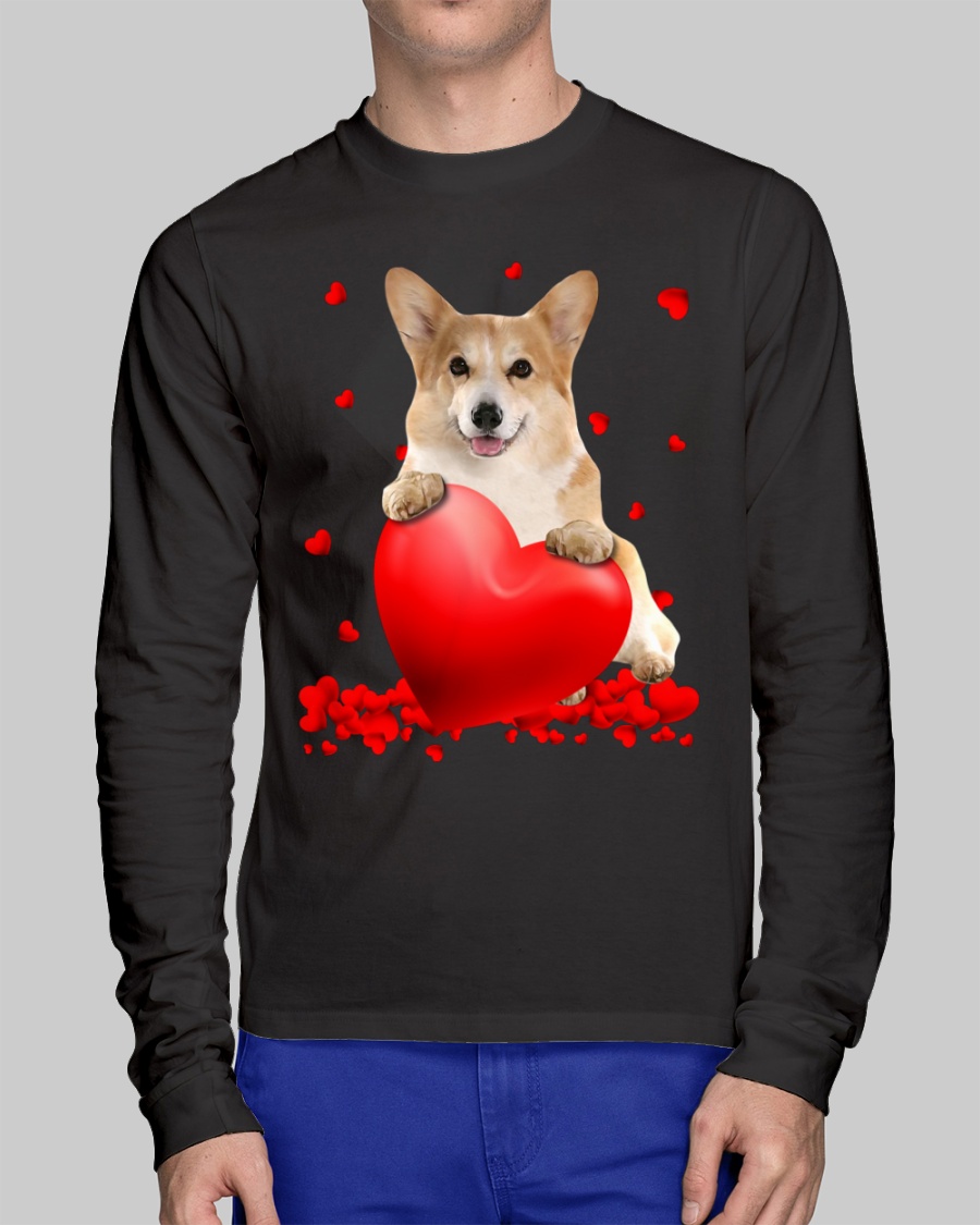 LEtXqKcC Corgi Valentine Hearts shirt hoodie 11