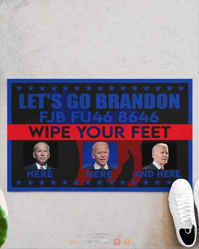 Lets go Brandon FJB FU46 8646 Wipe feet here doormat 1 2