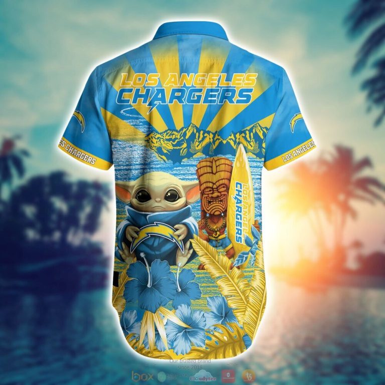 Los Angeles Chargers NFL Baby Yoda Hawaiian Shirt Shorts 1 2