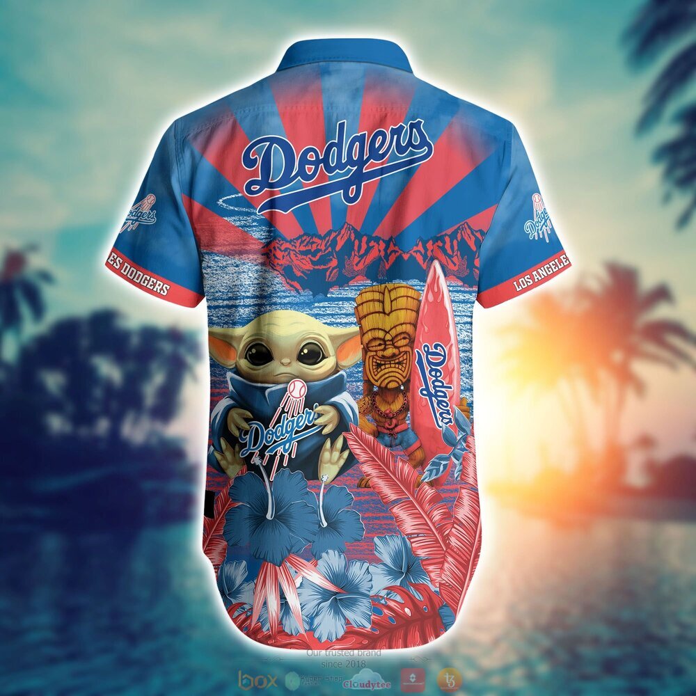 Los Angeles Dodgers MLB Baby Yoda Hawaiian Shirt Shorts 1 2