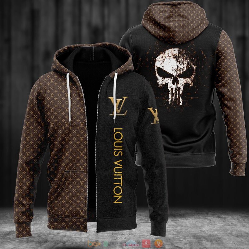 Louis Vuitton Brown pattern black full print 3d hoodie, bomber jacket •  Shirtnation - Shop trending t-shirts online in US