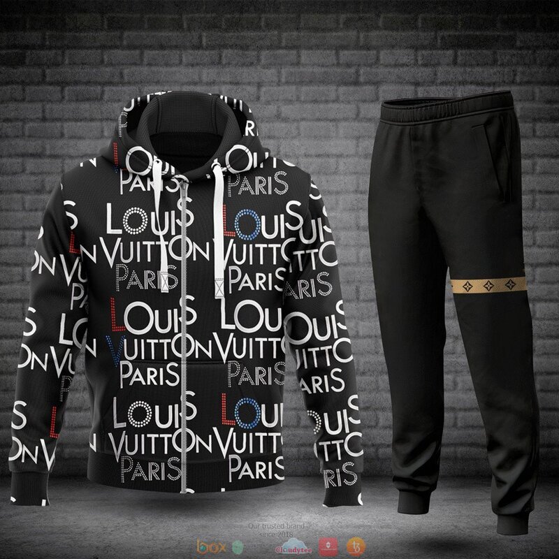 Louis Vuitton Paris black hoodie bomber jacket 1