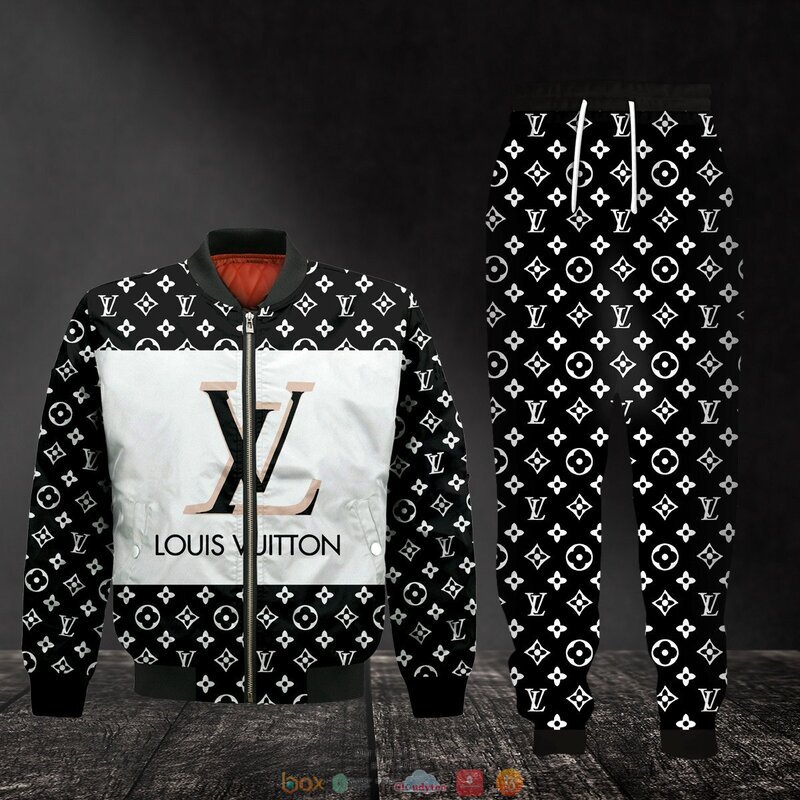 Louis Vuitton black hoodie bomber jacket 1