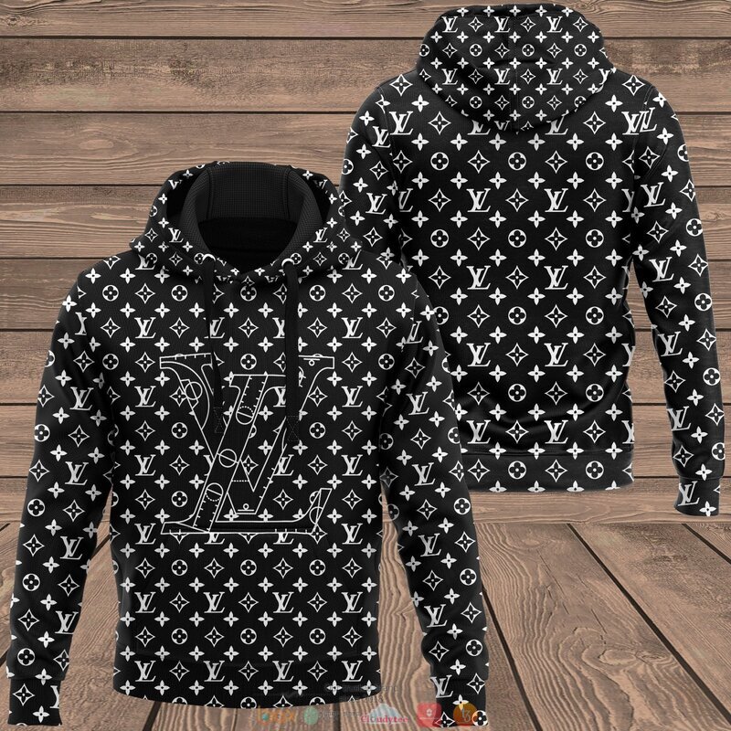 Louis Vuitton black pattern hoodie bomber jacket 1