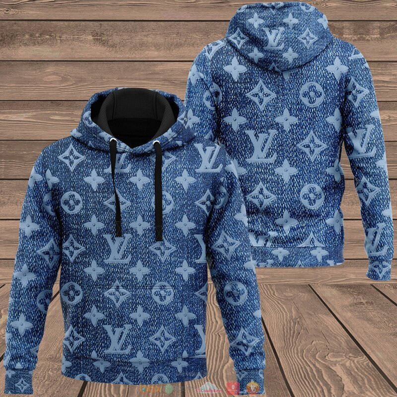 Louis Vuitton blue pattern hoodie bomber jacket 1
