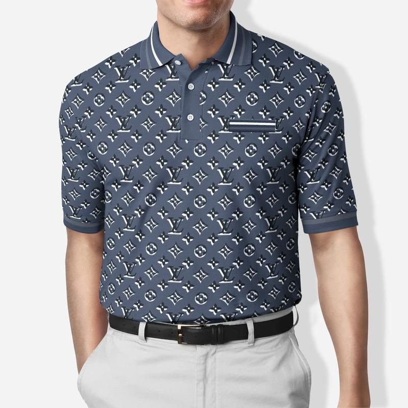 Louis Vuitton blue pattern full print 3d polo shirt • Shirtnation - Shop  trending t-shirts online in US