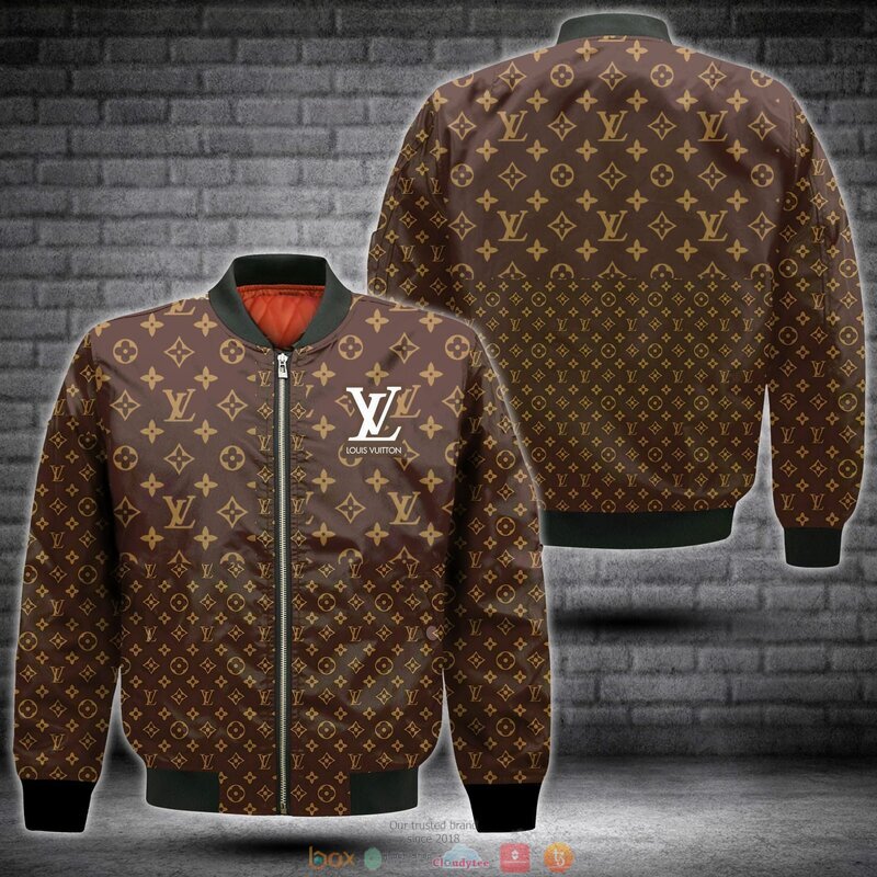 Louis Vuitton brown pattern bomber jacket