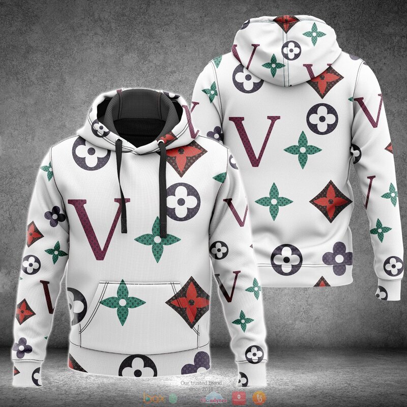 Louis Vuitton white pattern hoodie bomber jacket 1