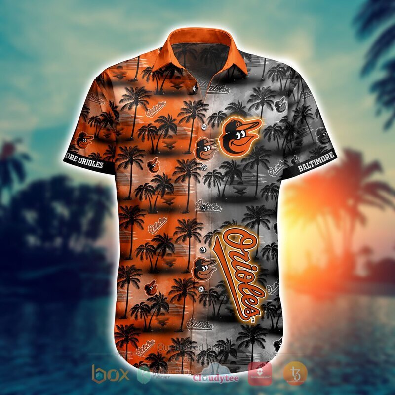 MLB Baltimore Orioles Coconut Hawaiian shirt Short 1