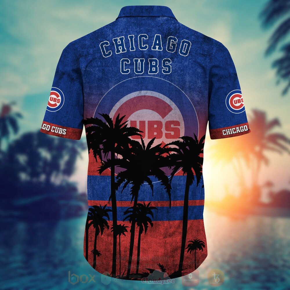 MLB Chicago Cubs Hawaiian Shirt Short 1 2 3