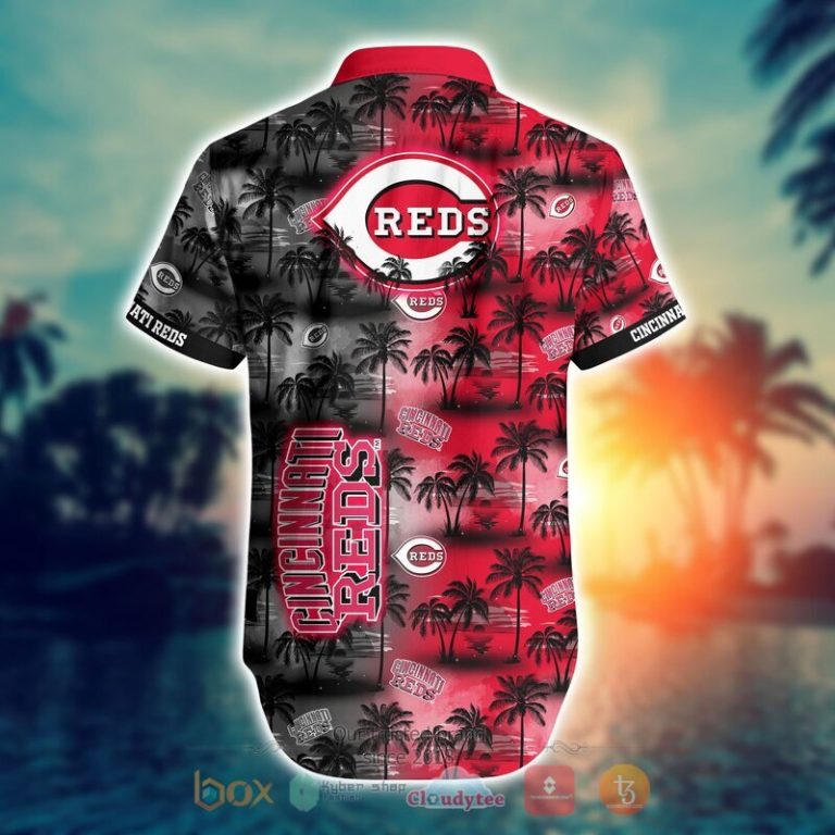 MLB Cincinnati Reds Coconut Hawaiian shirt Short 1 2