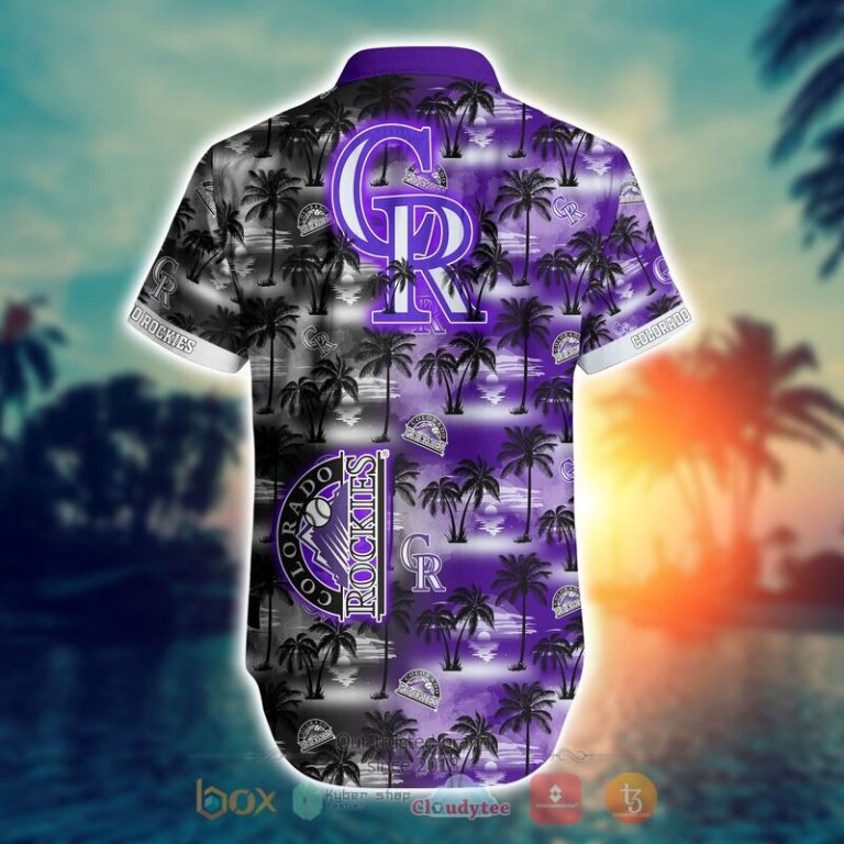 MLB Colorado Rockies Coconut Hawaiian shirt Short 1 2