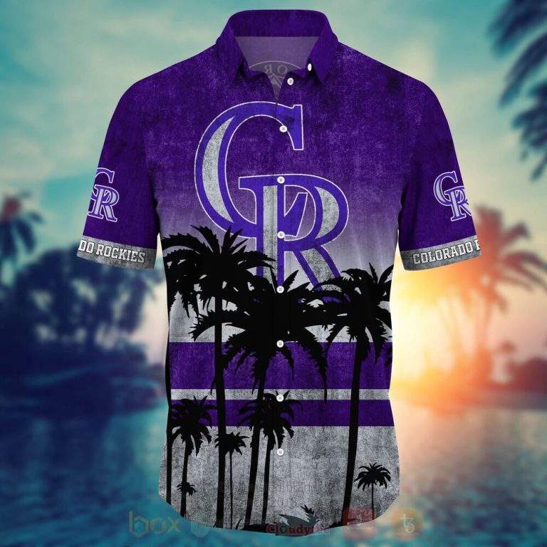 MLB Colorado Rockies Hawaiian Shirt Short 1 2