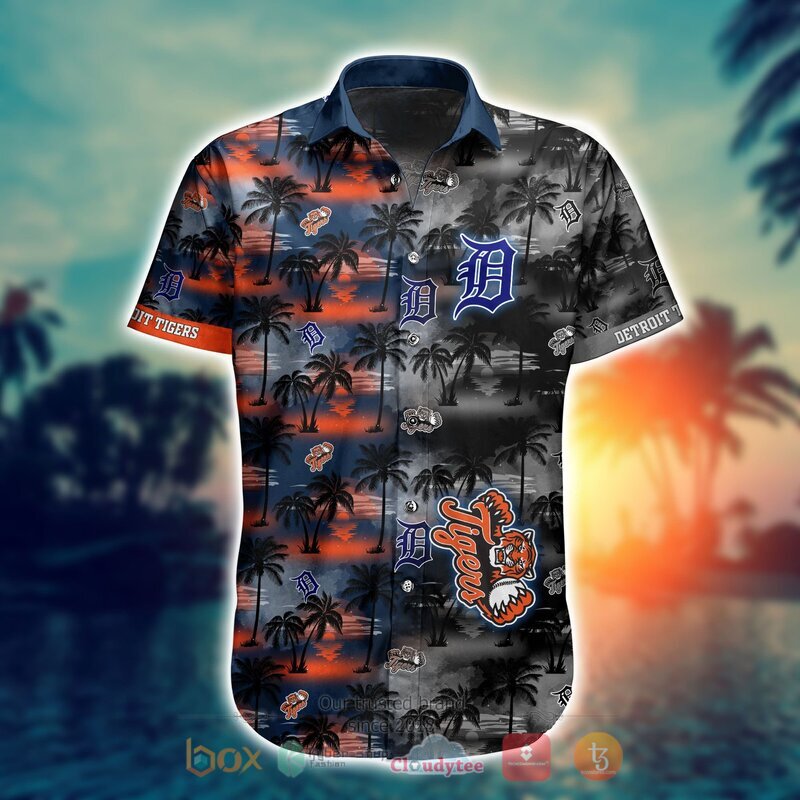 MLB Detroit Tigers Coconut Hawaiian shirt Short 1