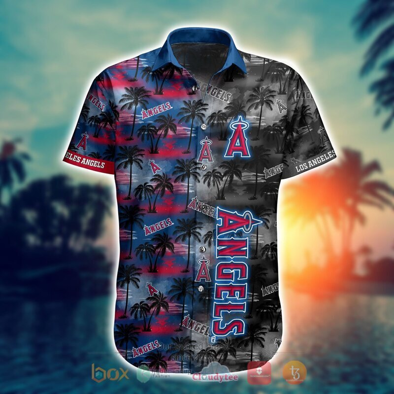 MLB Los Angeles Angels Coconut Hawaiian shirt Short 1