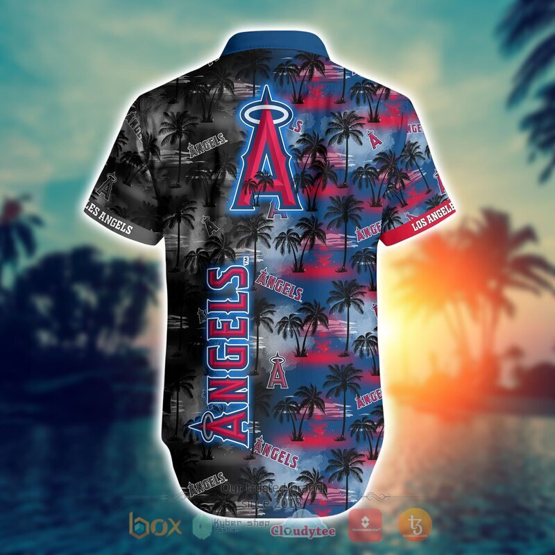 MLB Los Angeles Angels Coconut Hawaiian shirt Short 1 2