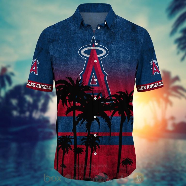 MLB Los Angeles Angels of Anaheim Hawaiian Shirt Short 1 2