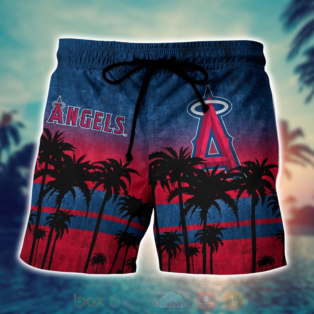 MLB Los Angeles Angels of Anaheim Hawaiian Shirt Short 1 2 3 4