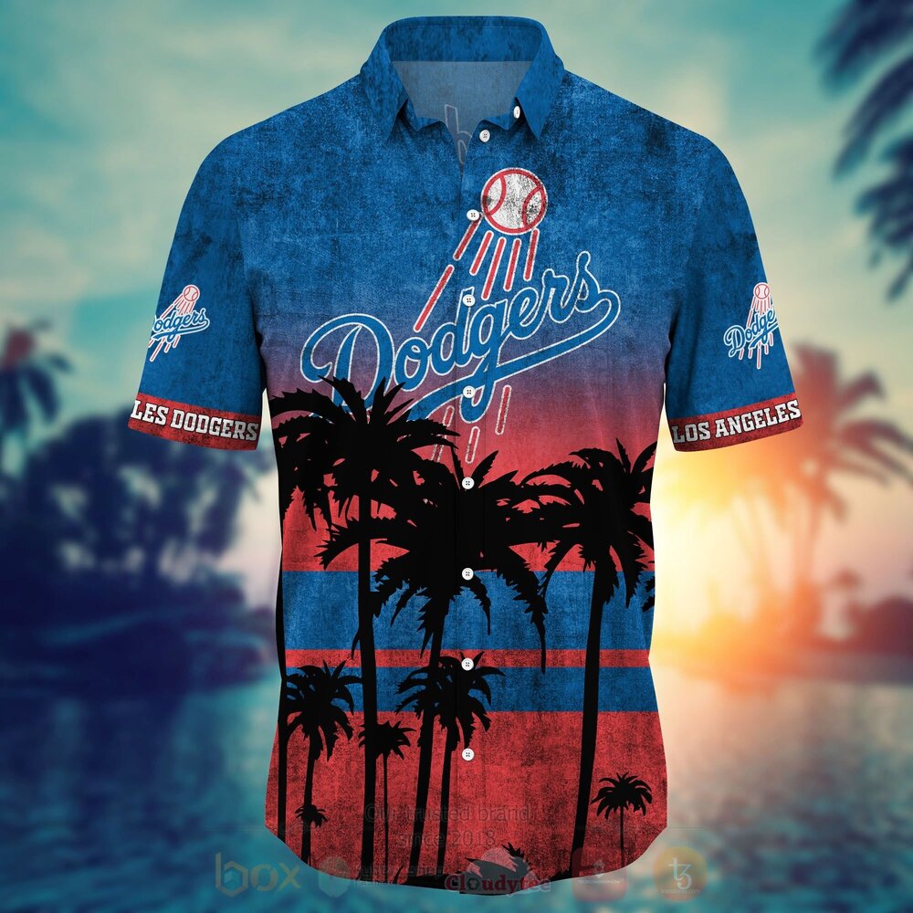 MLB Los Angeles Dodgers Hawaiian Shirt Short 1 2