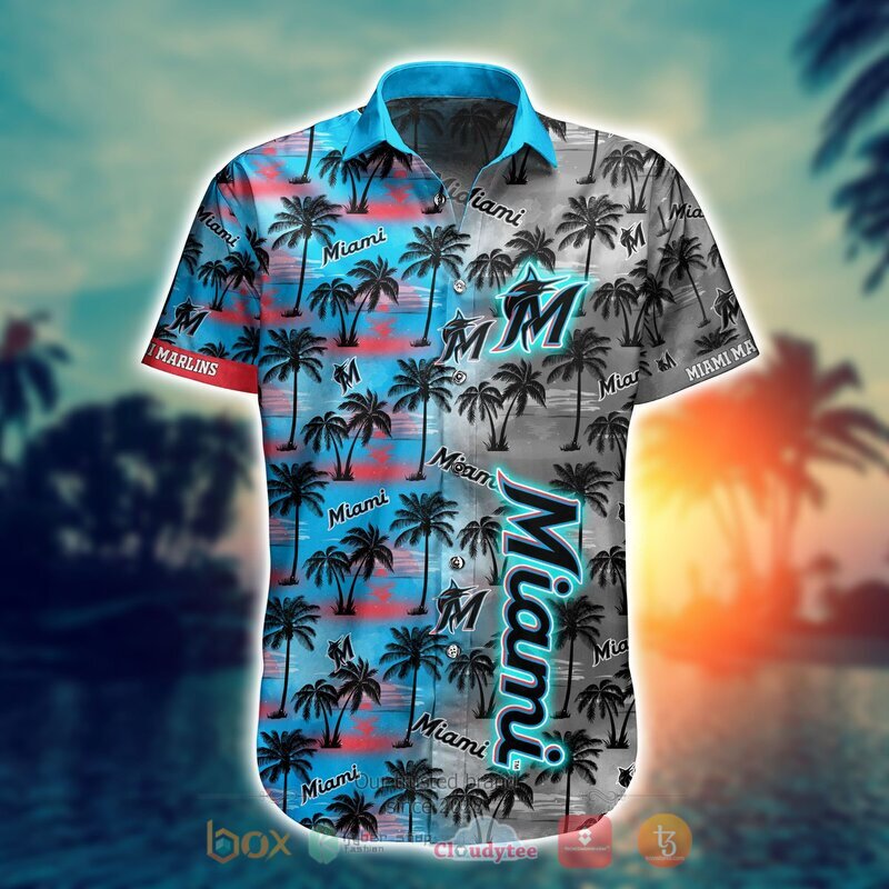 MLB Miami Marlins Coconut Hawaiian shirt Short 1