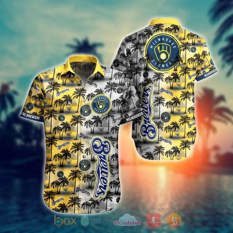 MLB Milwaukee Brewers Coconut Hawaiian shirt Short