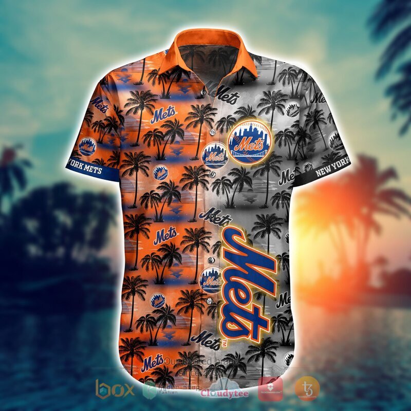 MLB New York Mets Coconut Hawaiian shirt Short 1