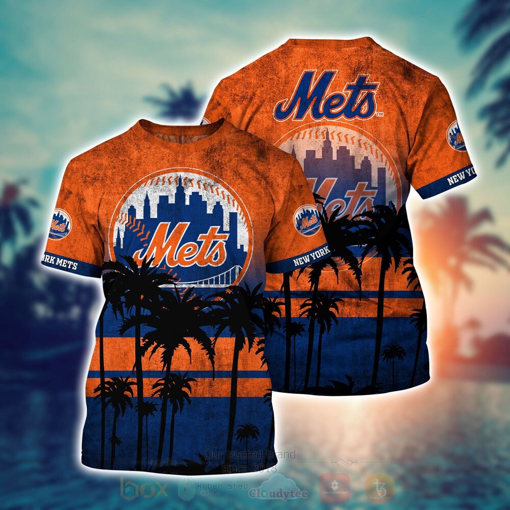 MLB New York Mets Hawaiian Shirt Short 1