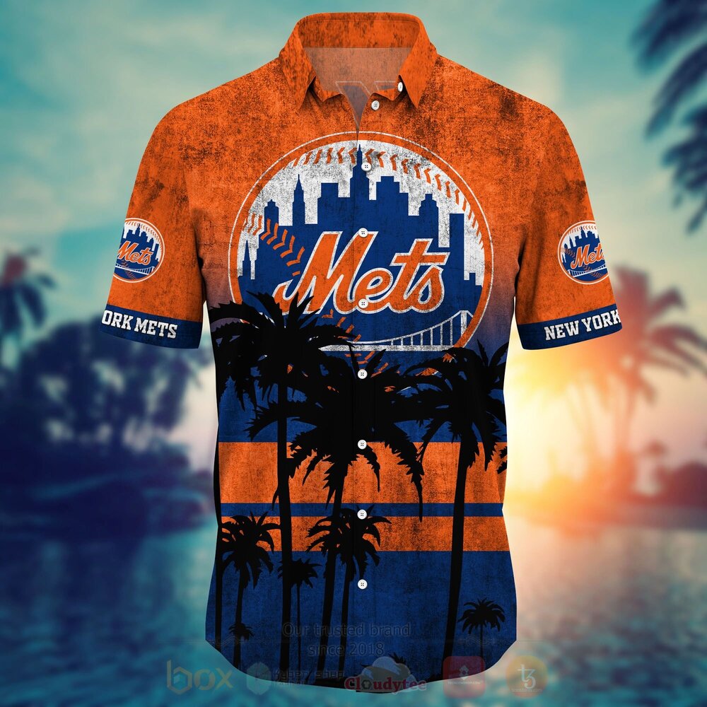 MLB New York Mets Hawaiian Shirt Short 1 2