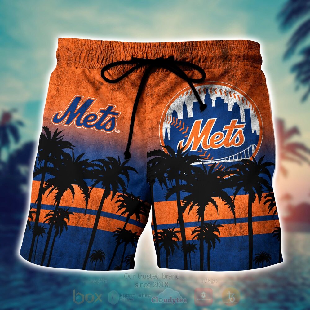 MLB New York Mets Hawaiian Shirt Short 1 2 3 4