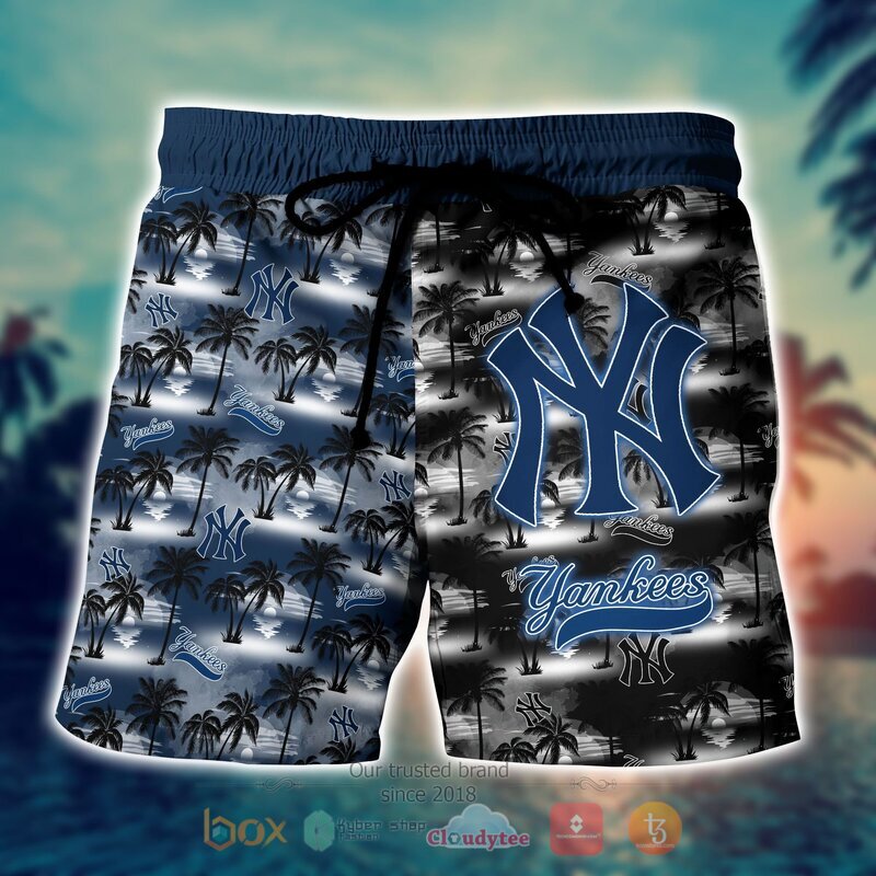 MLB Newyork Yankees Coconut Hawaiian shirt Short 1 2 3