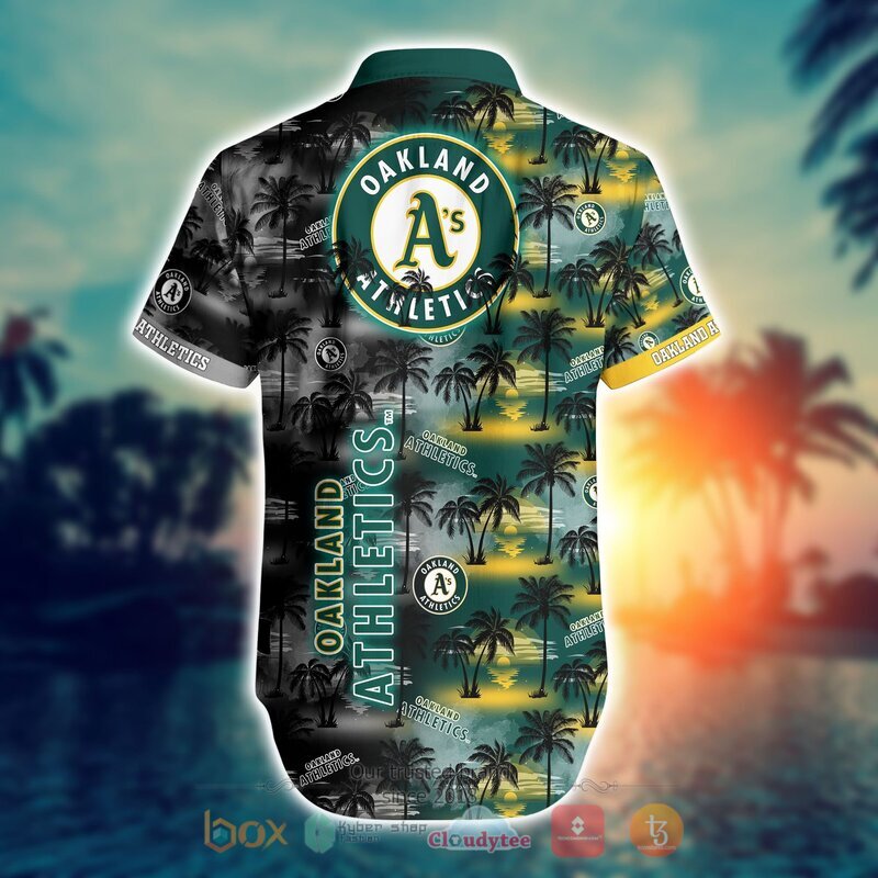 MLB Oakland Athletics Coconut Hawaiian shirt Short 1 2