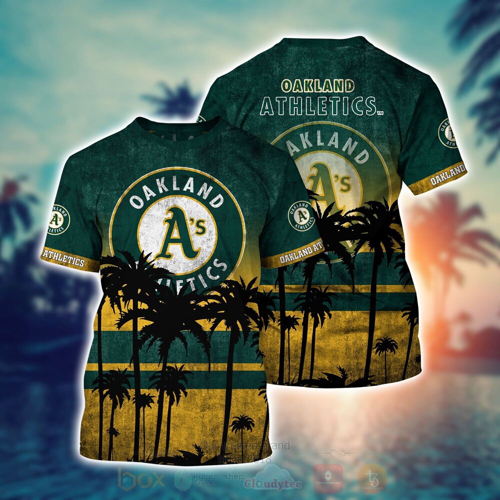 MLB Oakland Athletics Hawaiian Shirt Short 1