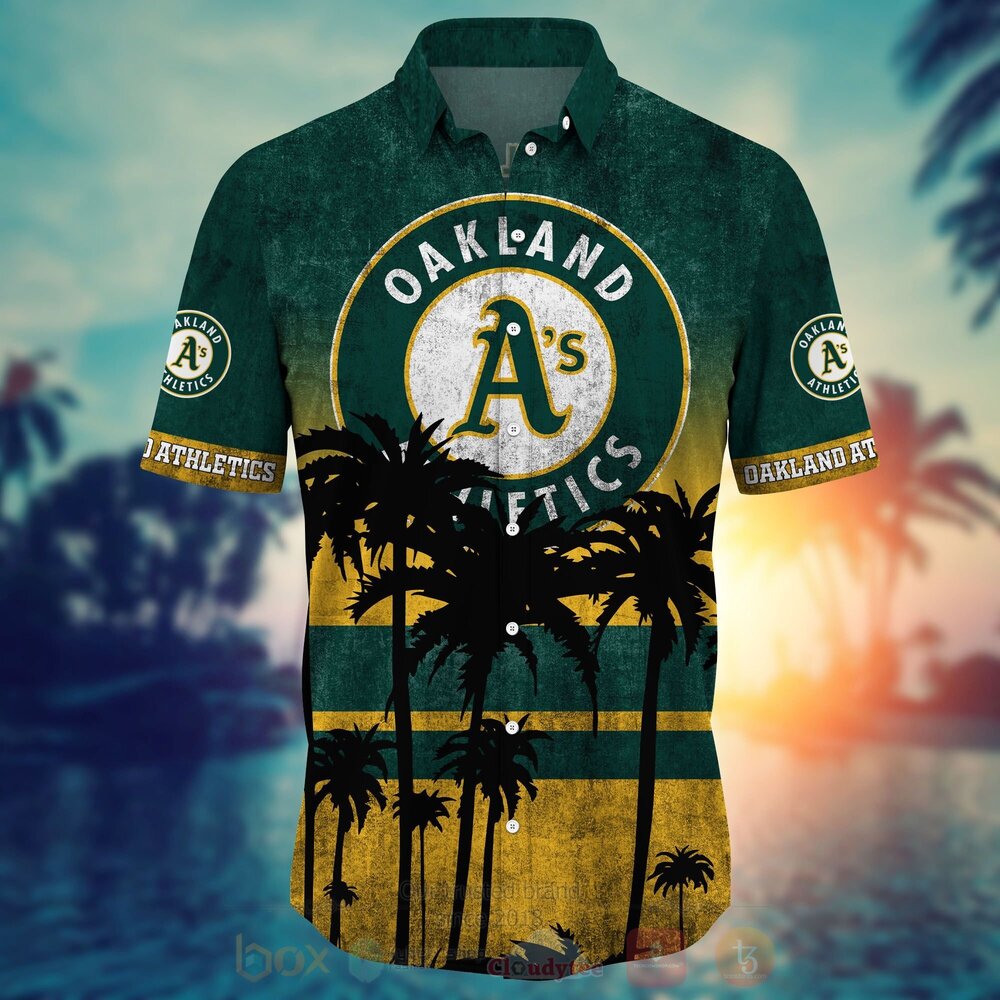 MLB Oakland Athletics Hawaiian Shirt Short 1 2