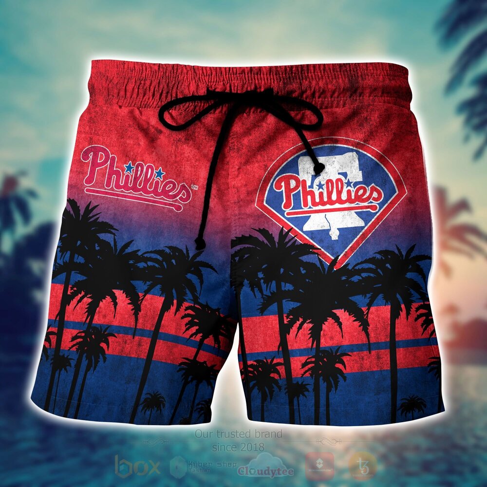 MLB Philadelphia Phillies Hawaiian Shirt Short 1 2 3 4