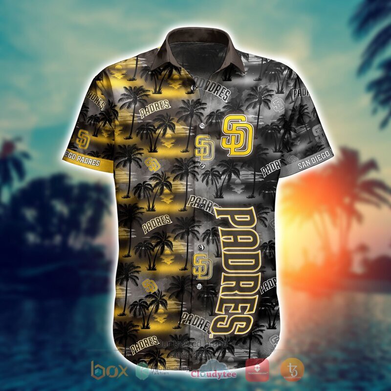 MLB San Diego Padres Coconut Hawaiian shirt Short 1